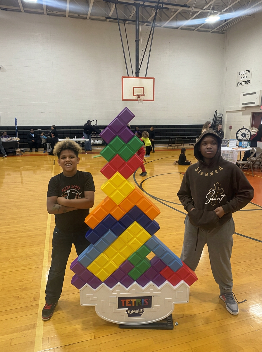 Youth at an Amachi Pittsburgh community game event