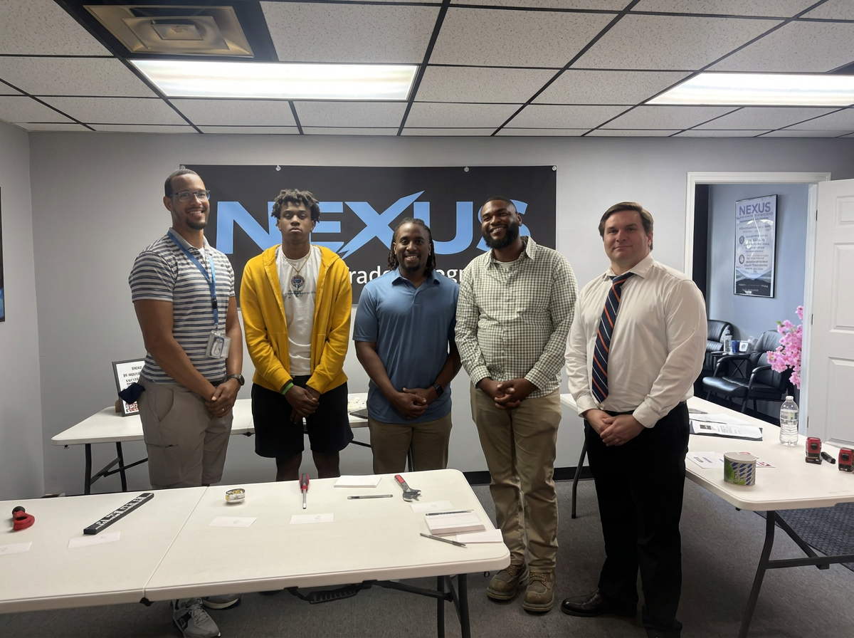 Amachi Ambassadors visiting a Nexus trades training program