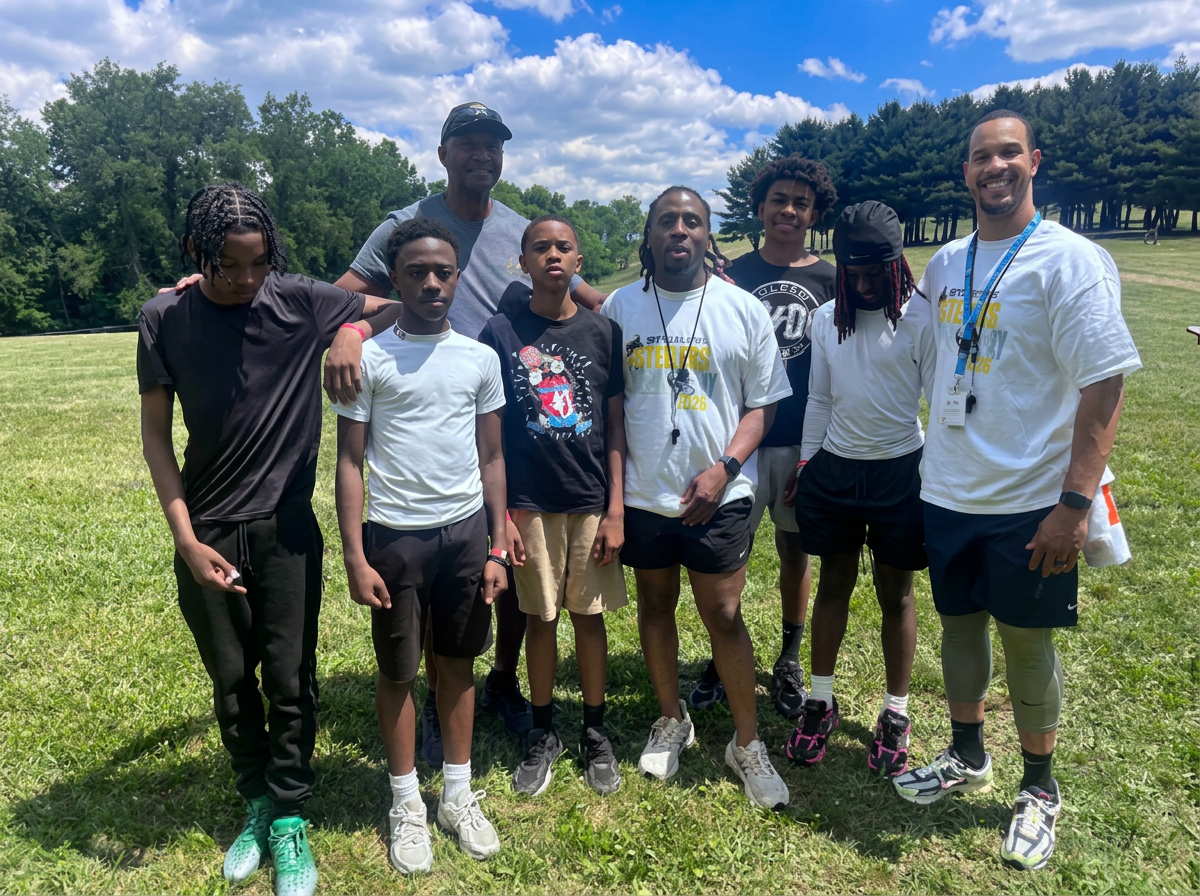 Amachi Ambassadors and mentors at an outdoor summer field day